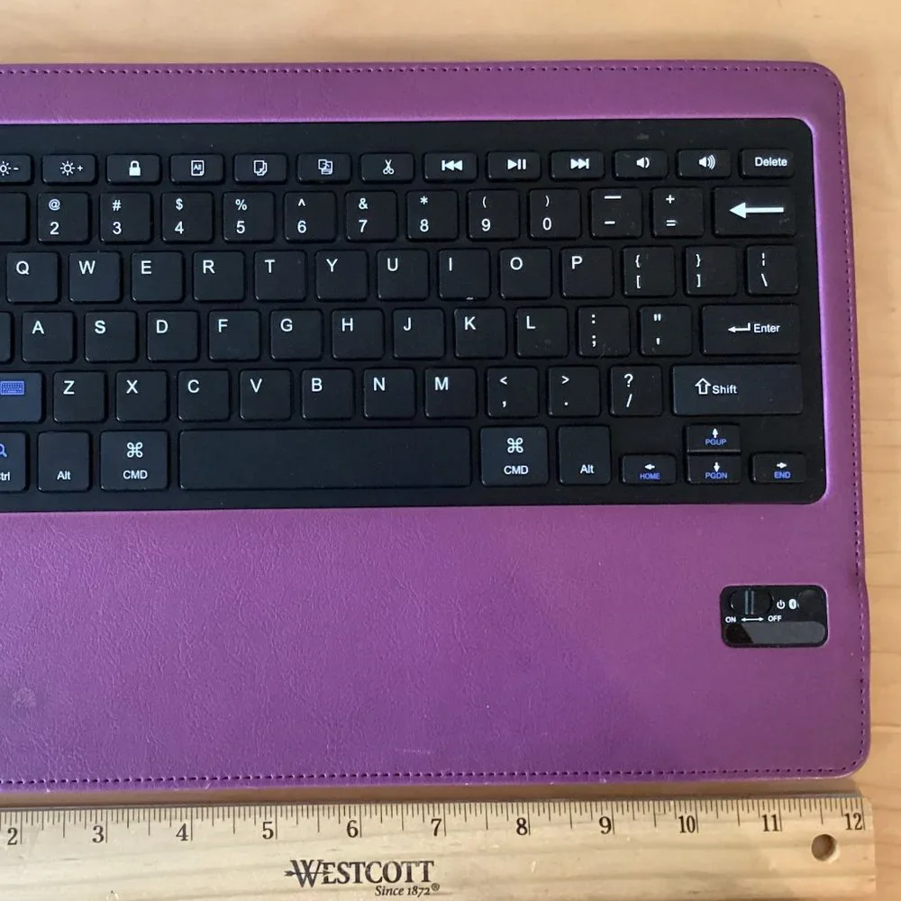 Plum Purple Tablet/ipad 9.7 Bluetooth Keyboard 8.5
